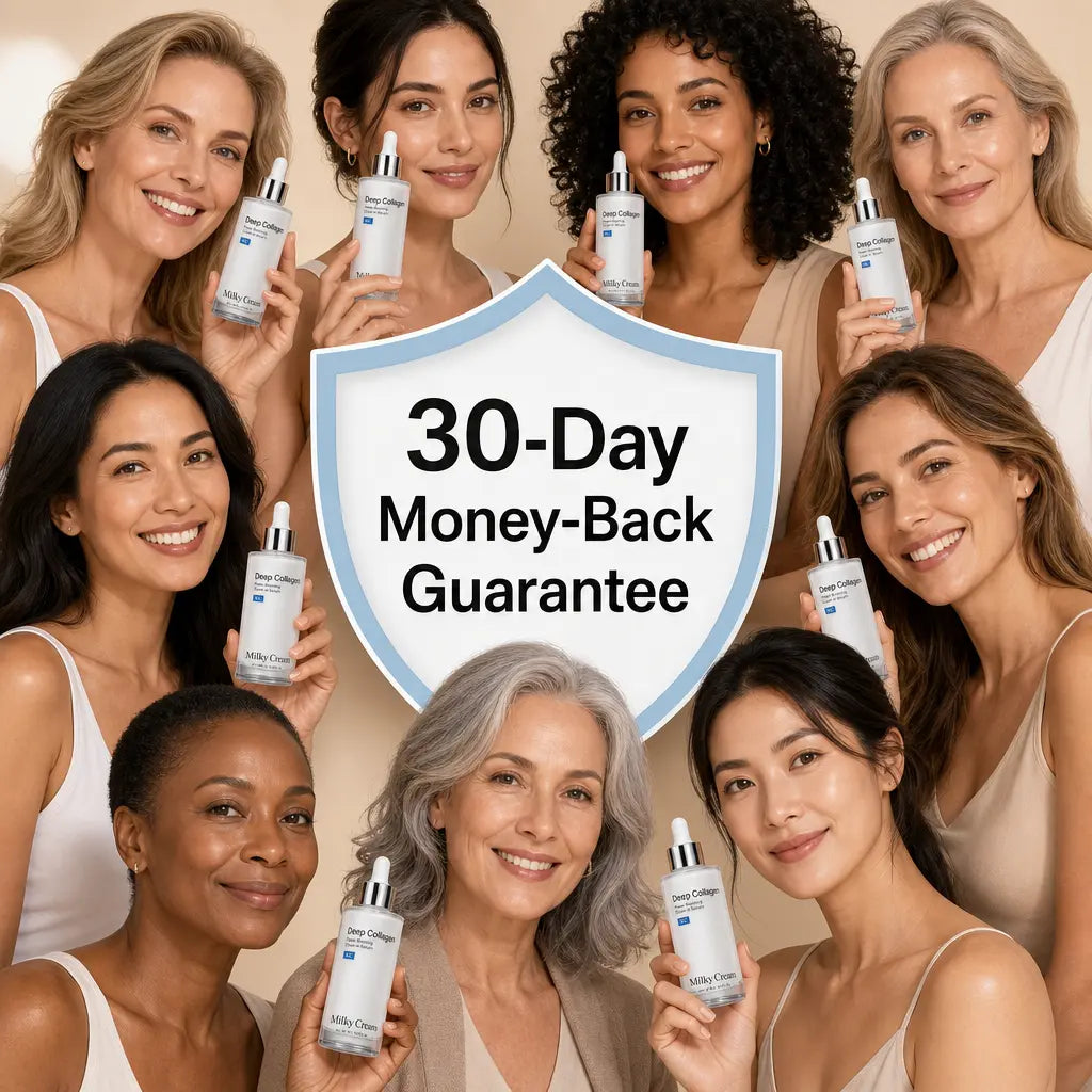 Women holding MilkyCream serum